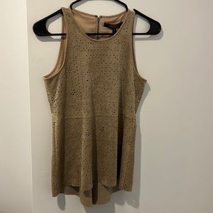 NWT BCBGMAXAZRIA Faux Suede Tank Top